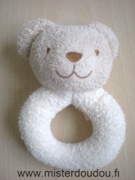 Doudou Ours Tex Jaune beige 