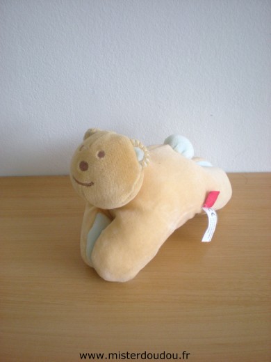 Doudou Ours Tex Rose bleu 