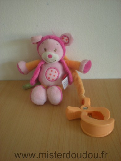 Doudou Ours Tex Rose orange Boite sonore ne fonctionne plus