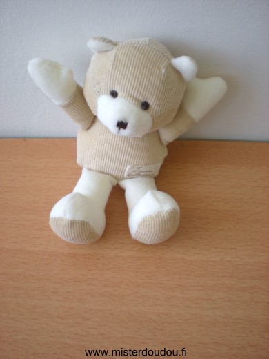 Doudou Ours Tiamo Beige ecru 