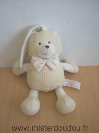 Doudou Ours Tiamo Beige écru 