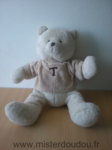 Doudou Ours Tiamo Beige, tshirt avec un t dessus 