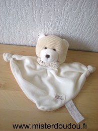 Doudou Ours Tiamo Ecru dessus beige dessou 