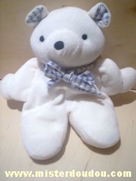 Doudou Ours Tigex Blanc 