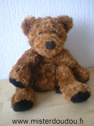 Doudou Ours Toffee Marron noir 