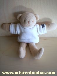 Doudou Ours Trousselier Beige pull écru 