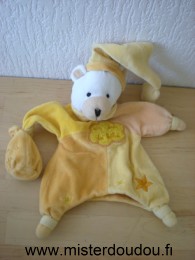 Doudou Ours Un rêve de bébé Jaune orange sac poudre a dormir 