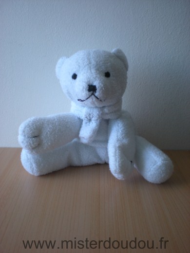 Doudou Ours Yves rocher Blanc 