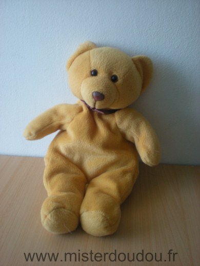 Doudou Ours Yves rocher Moutarde 
