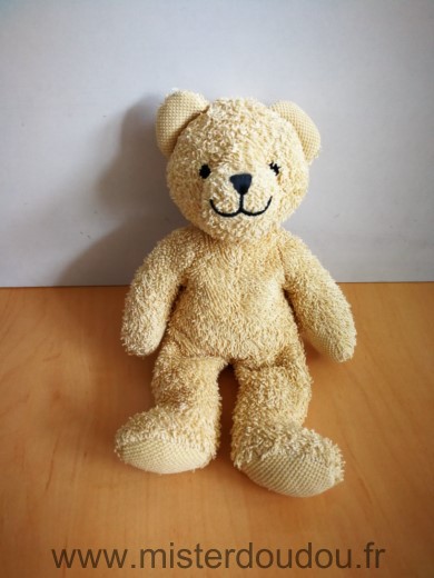 Doudou Ours 0 Beige en tissus eponge 