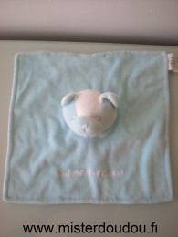 Doudou Ours - marque non connue - Bleu blrodé haut comme trois pommes 