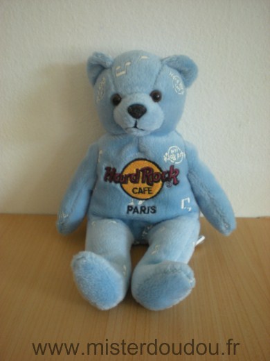 Doudou Ours - marque non connue - Bleu hard rock cafe paris 