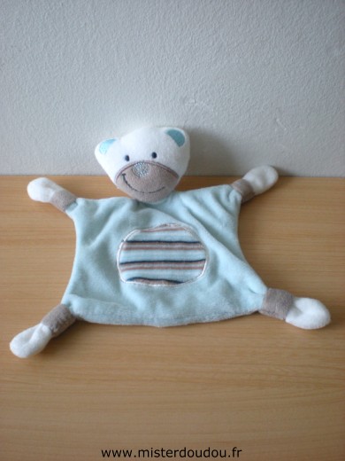 Doudou Ours - marque non connue - Bleu marron 