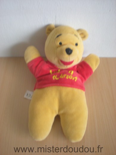 Doudou Ours - marque non connue - Winnie jaune tshirt rouge Semi plat

très bon état sauf les écriture du tshirt qui sont effacées en partie