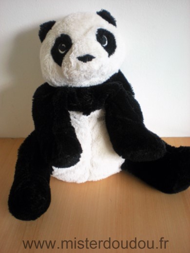 Doudou Panda Ikéa Blanc noir 