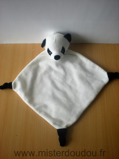 Doudou Panda 0 Blanc noir fl bv tiel 