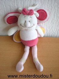 Doudou Papillon - Marque non connue - Rose mauve orange 
