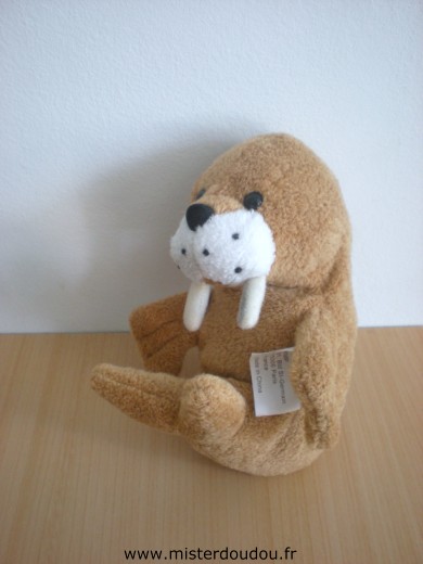 Doudou Phoque Courtepaille Marron 