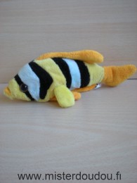Doudou Poisson - marque non connue - Orange noir bleu jaune 