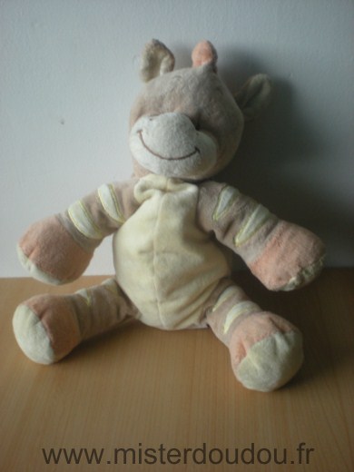 Doudou Poney Bengy Beige jaune 