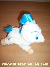 Doudou Poney Disney Blanc bleu 