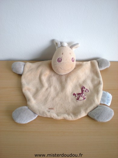 Doudou Poney Kiabi baby Beige 