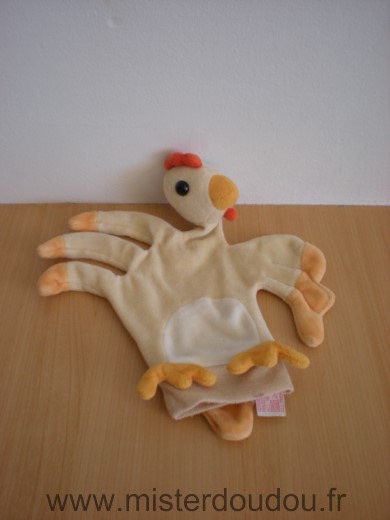 Doudou Poule Egmont toys Jaune orange 