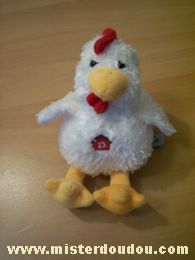 Doudou Poule Gipsy Blanc Fait 