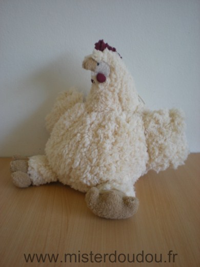 Doudou Poule Orchestra Beige crete rouge maison du monde 