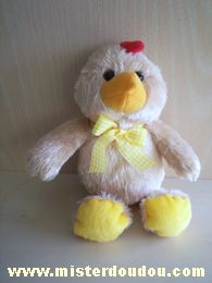 Doudou Poule Peeko Jaune 