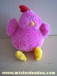 Doudou Poule Planet pluch Rose Fait 'cotcotcot...'