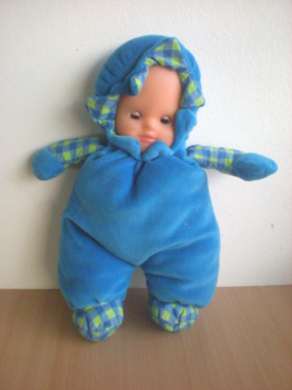 Doudou Poupée Berchet Bleu vert 