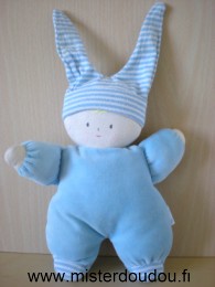 Doudou Poupée Corolle Bleu 