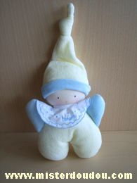 Doudou Poupée Corolle Jaune bleu 