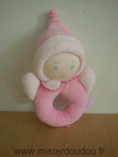 Doudou Poupée Corolle Rose 