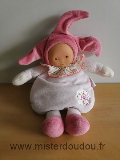 Doudou Poupée Corolle Rose 