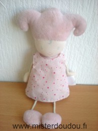 Doudou Poupée Corolle Rose 