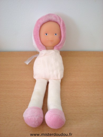 Doudou Poupée Corolle Rose 