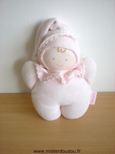 Doudou Poupée Corolle Rose 