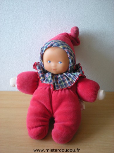 Doudou Poupée Corolle Rouge 