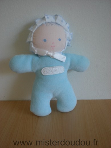 Doudou Poupée Fanfoun Bleu 