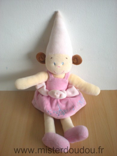 Doudou Poupée Kiabi baby Rose 