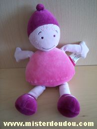 Doudou Poupée Marese Mauve rose 