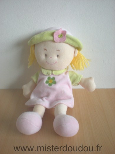 Doudou Poupée Maxita Robe rose 