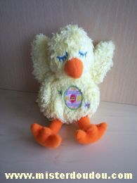 Doudou Poussin Gipsy Jaune orange Fait 