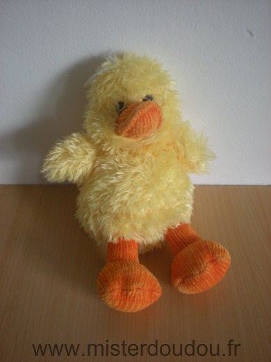 Doudou Poussin Gipsy Jaune orange 