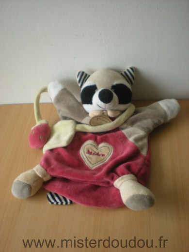 Doudou Raton laveur Doudou et compagnie Isidro bordeau marron 