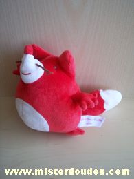 Doudou Renard Du pareil au même Rouge blanc 