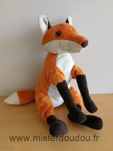 Doudou Renard Ikéa Orange blanc marron 