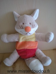 Doudou Renard Kiabi baby Beige rouge orange jaune 